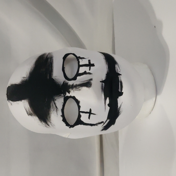 Hand painted OOAK anti-Christ flipped cross creepy mask - Picture 1 of 2